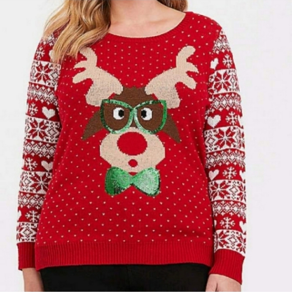 Like New! Torrid Reindeer Holiday Sweater   Sz 00